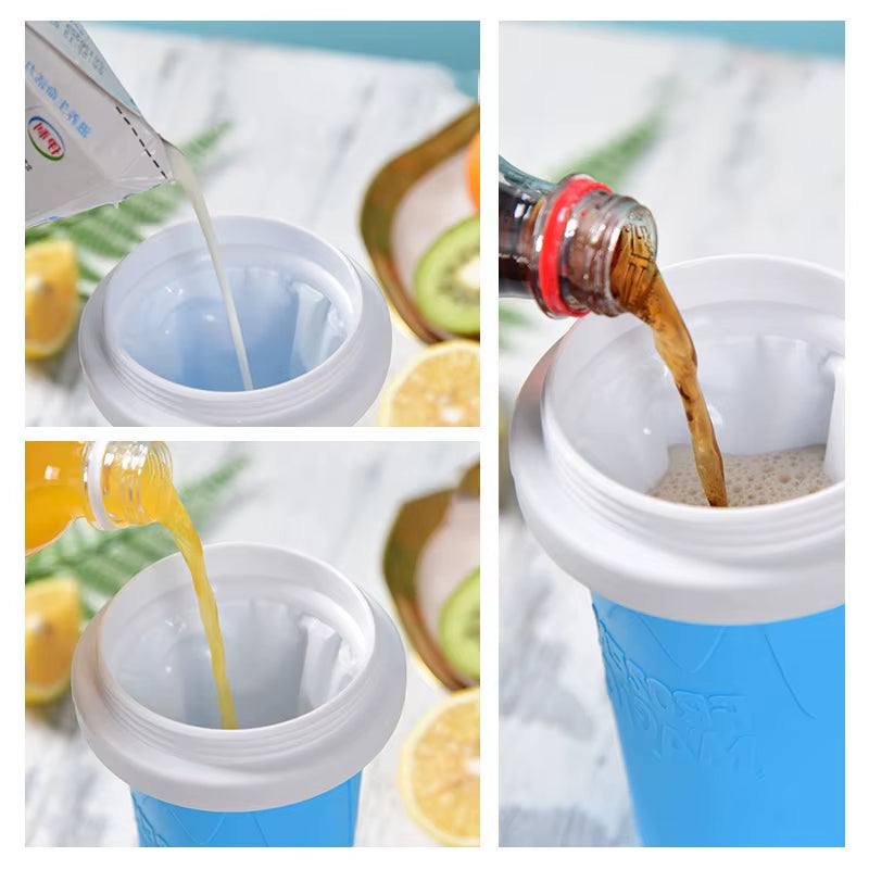Quick-Frozen Slushy Maker Cup Large Capacity Slushy Cup for Homemade Smoothies Juice Ice Cream Summer Squeeze Beker Kitchen Tool