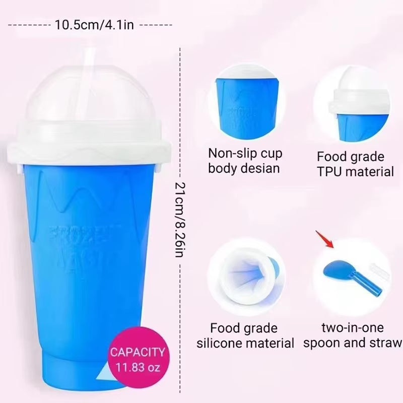 Quick-Frozen Slushy Maker Cup Large Capacity Slushy Cup for Homemade Smoothies Juice Ice Cream Summer Squeeze Beker Kitchen Tool